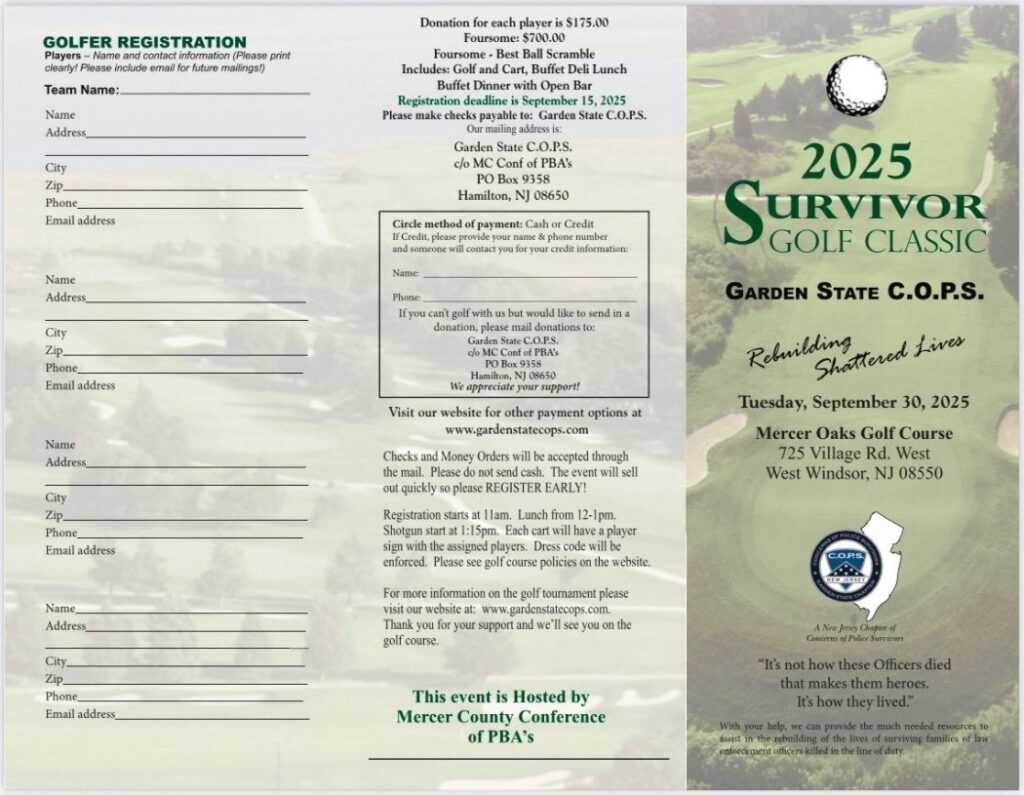 2025 Survivors Golf Classic Front Page